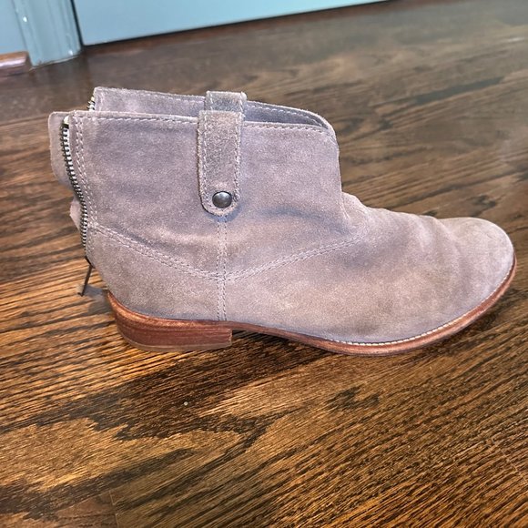 Johnston & Murphy Women's Grey Suede Leather Ankle Boots Size 8M - Picture 2 of 5